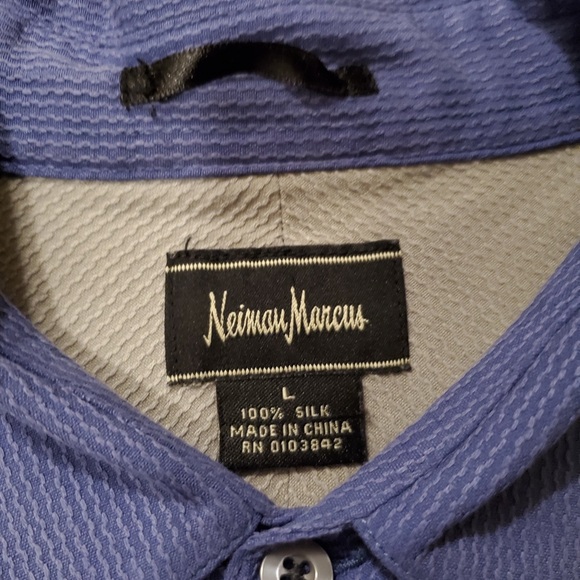 Neiman Marcus Silk Button Down Shirt (L) - Picture 2 of 3